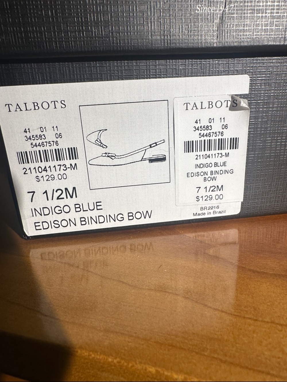 Talbots Edison Binding Bow Shoe. - Picture 2 of 8